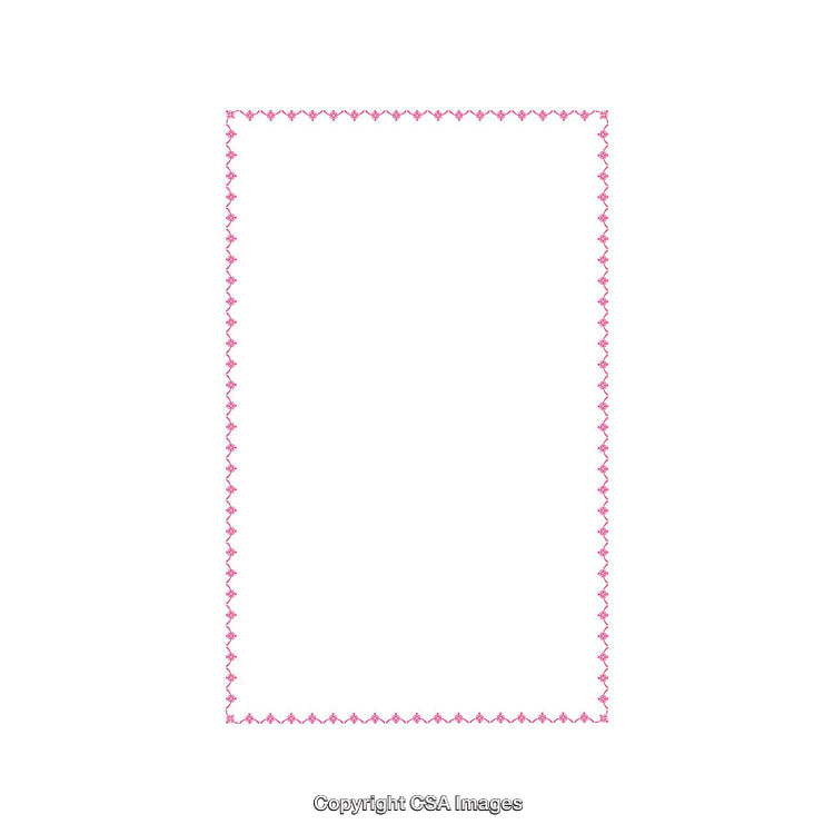 Decorative Pink Border Frame with Intricate Pattern on White Background