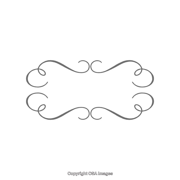 Elegant Ornamental Frame Design with Swirling Flourishes and a Minimalistic Style
