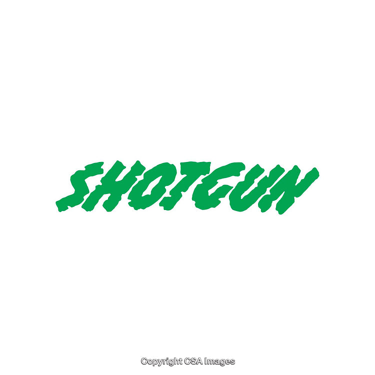 Green Shotgun Text on a White Background for Creative Projects