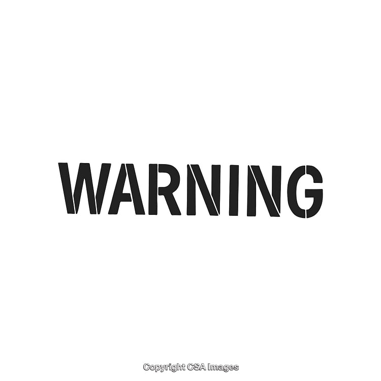 Bold Black Warning Text on a Clean White Background