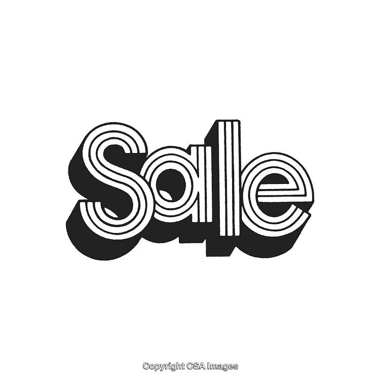 Retro Lettering Design Featuring Bold 'Sale' Typography