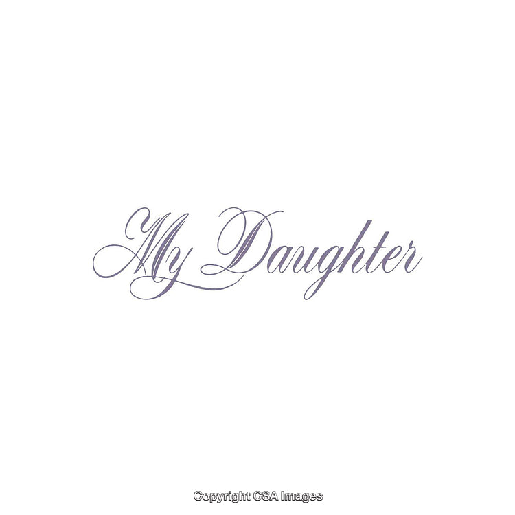 Elegantly Styled Script Text Art Depicting 'My Daughter'