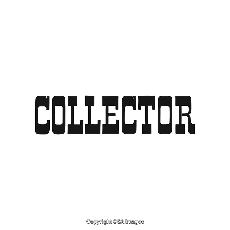 Vintage Typography Display Featuring The Word 'Collector' in Black on White