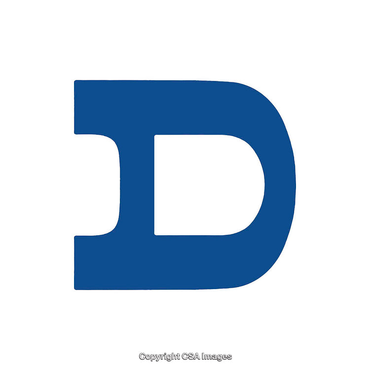 Blue Stylized Letter D with a Clean and Modern Design