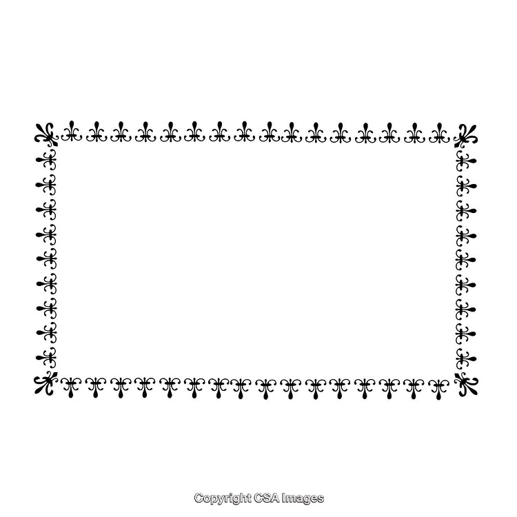 Elegant Black And White Border Design With Ornamental Pattern Detail