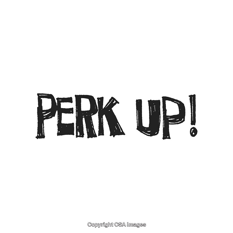 Hand-Drawn Motivational Calligraphy Saying 'Perk Up' in Bold Style