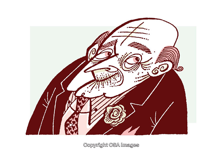 Hand-Drawn Cartoon Illustration of a Character with Distinctive Expressions