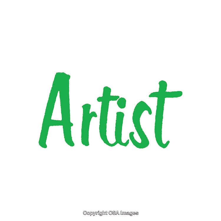 Green Artistic Typography on White Background Emphasizing Creativity