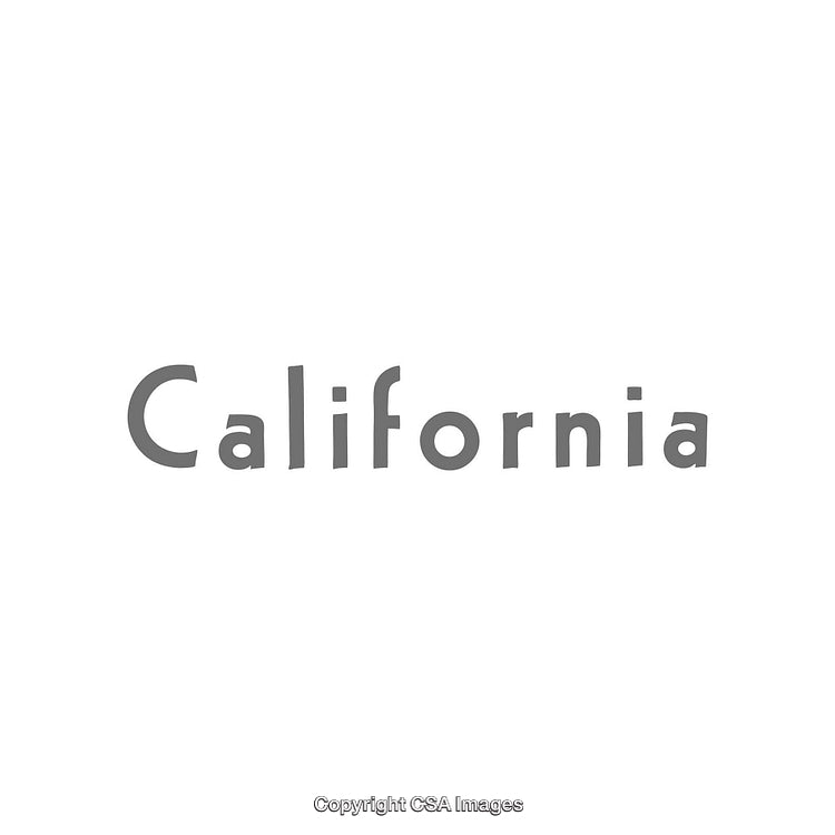 Stylish Text Display Featuring the Word California in Gray Letters