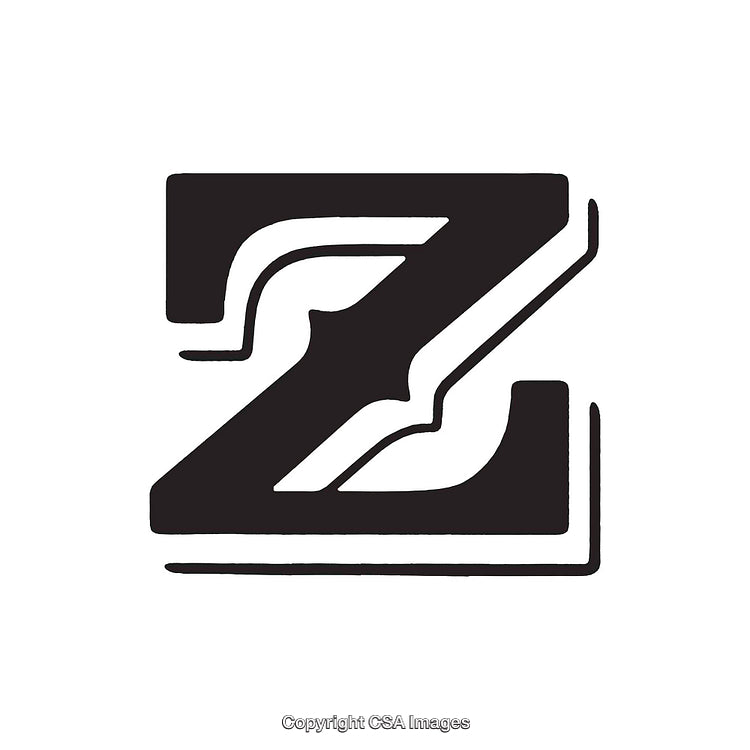 Bold Stylized Letter Z Design with Geometric Patterns