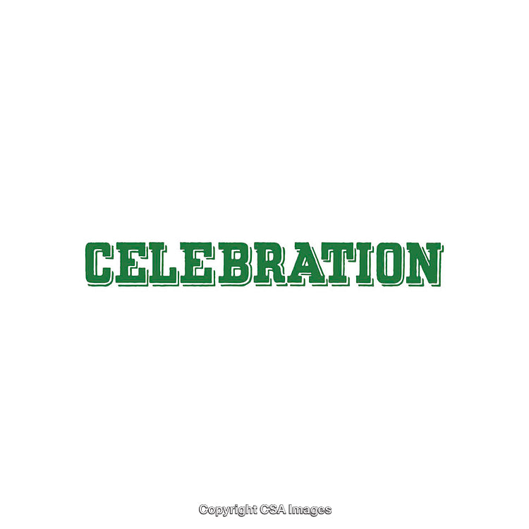 Green Text Illustration Representing Celebration and Festive Cheer