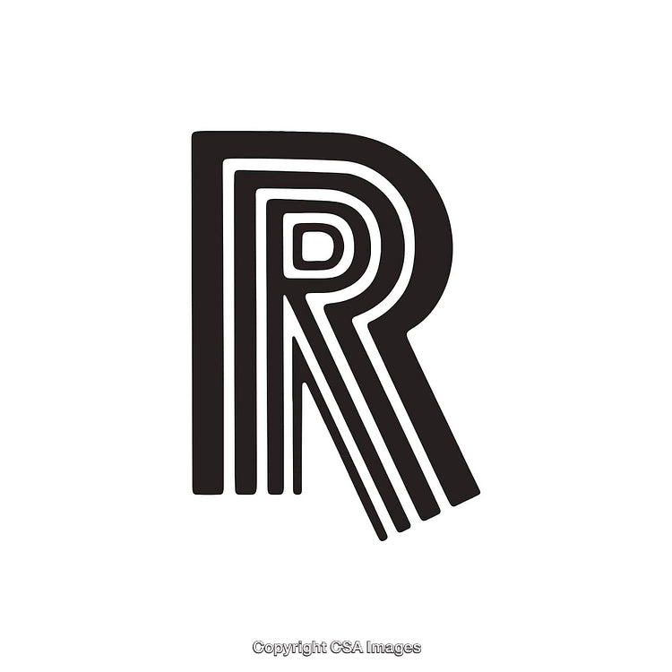 Creative Monochrome Letter R Design with Bold and Minimalist Style