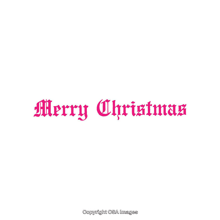 Pink Lettering Displaying Merry Christmas on White Background