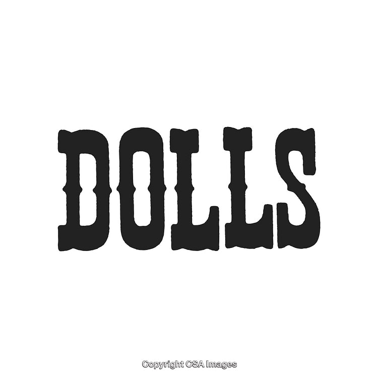 Text Art Displaying the Word 'Dolls' in Bold and Artistic Font
