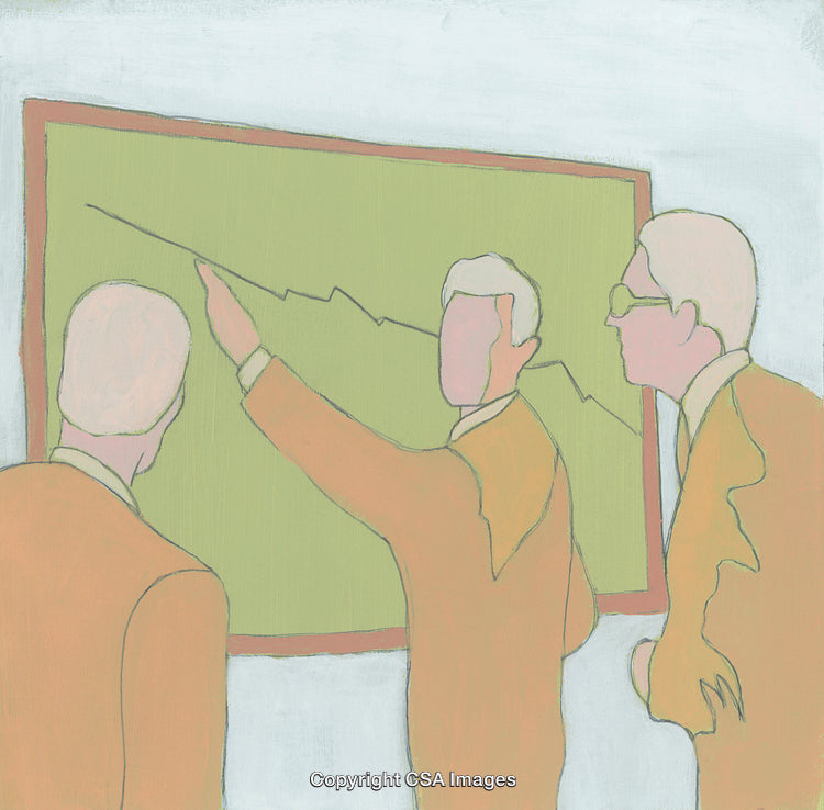 Businessmen and Graph