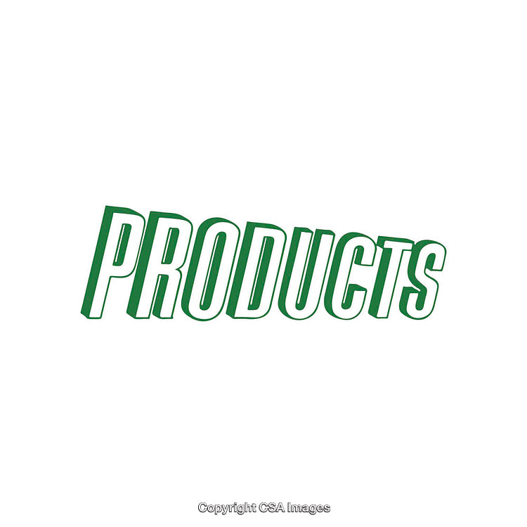 Bold Green Products Text on Clean White Background