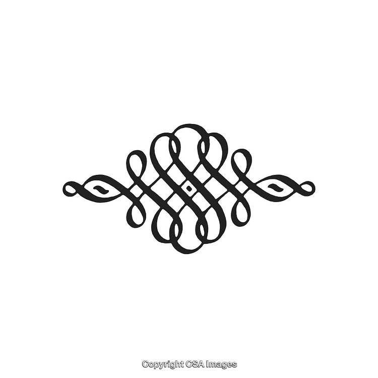 Intricate Black And White Decorative Element for Ornamentation