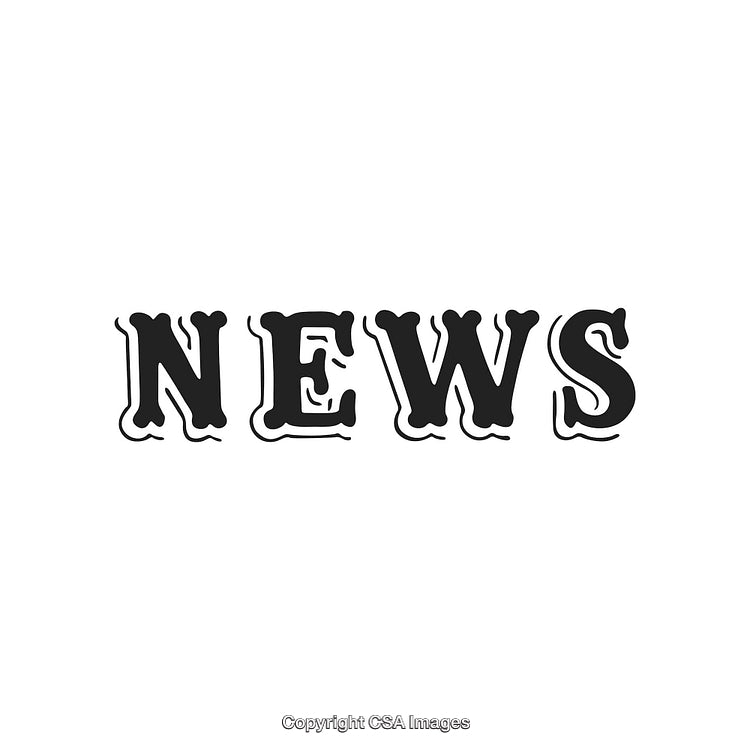 Stylized Text of the Word News in Black Font on White Background