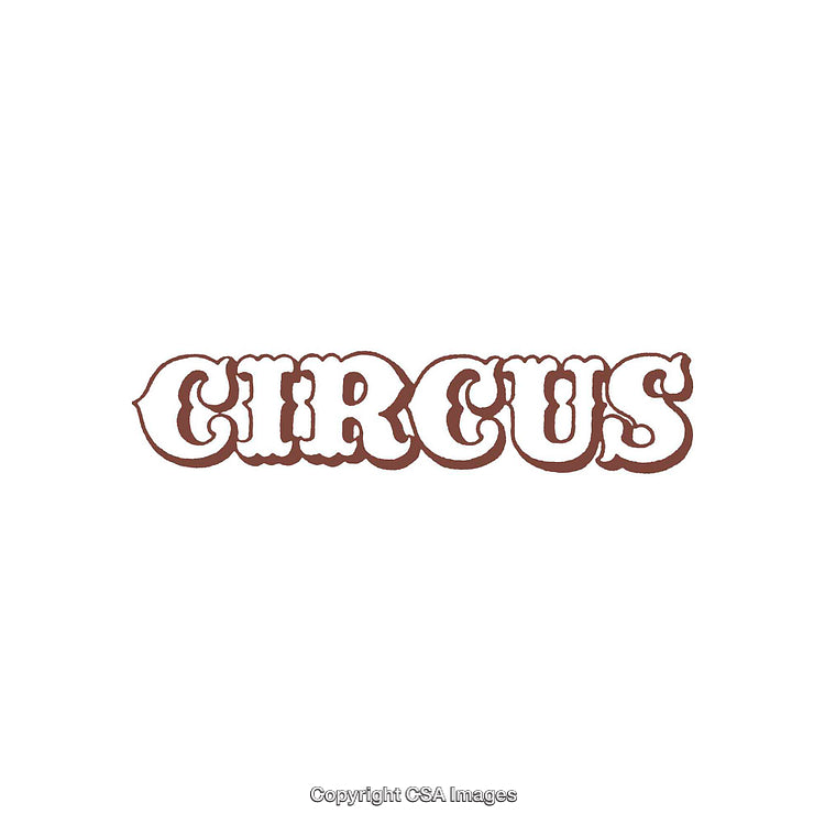 Classic Circus Logo Text on White Background for Branding or Decoration