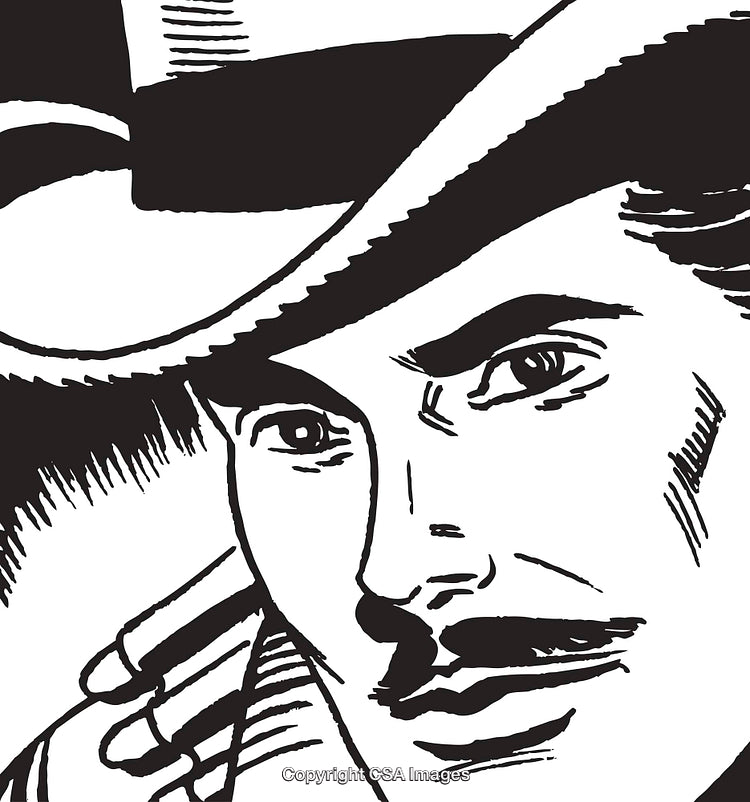 Illustration of a Classic Gentleman in a Vintage Style Artwork