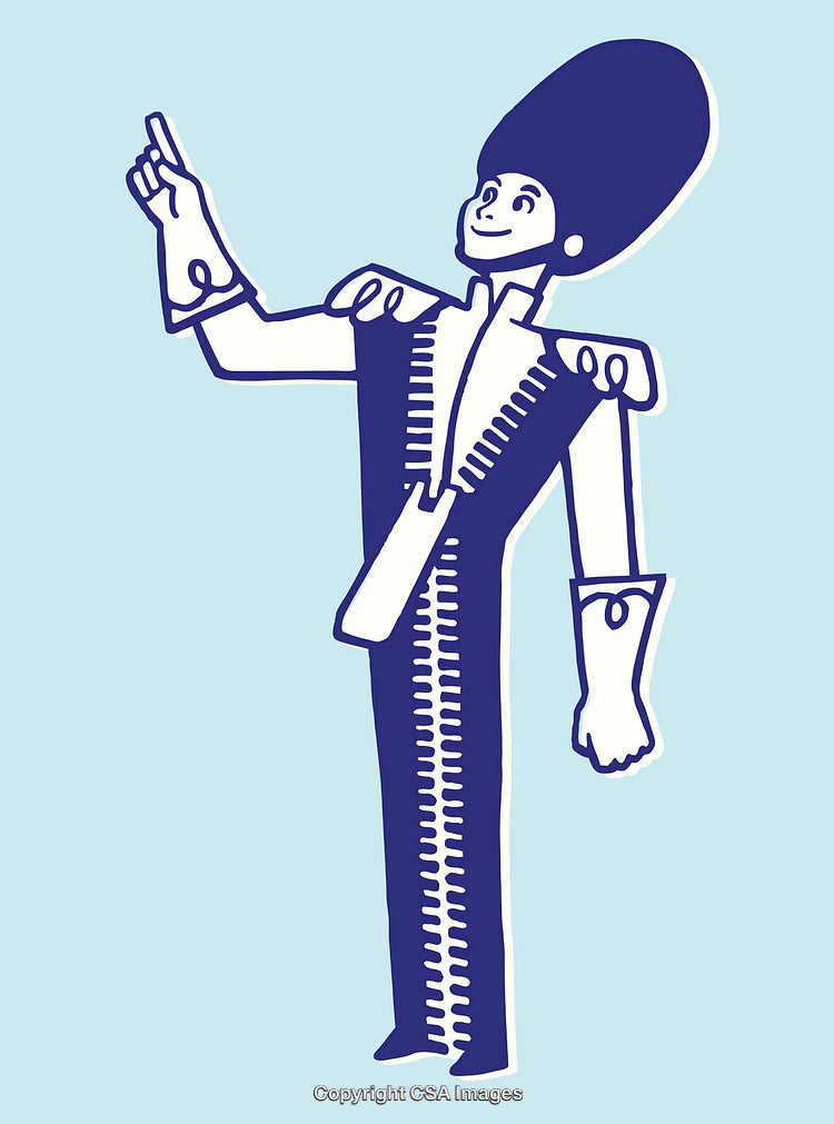 Vector Illustration of Whimsical Guard in Colorful Uniform