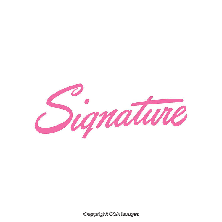 Elegant Pink Signature Text on a Clean White Background