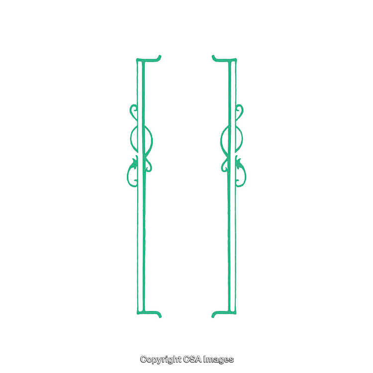 Minimalist Artistic Green Line Drawing with Geometric Symmetry Design