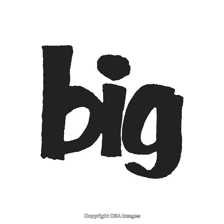 Bold Typography Featuring the Word 'Big' in Black Brushstroke Style