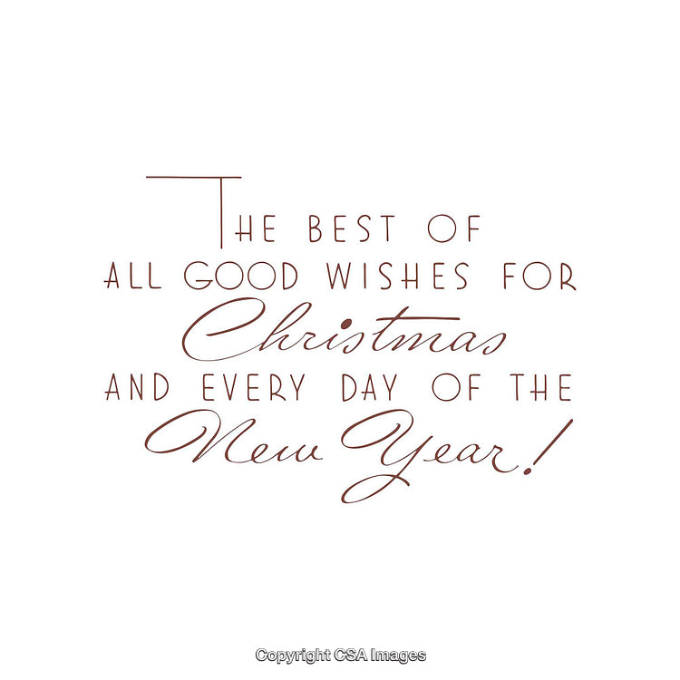 Elegant Christmas and New Year Typography With Warm Wishes and Greetings