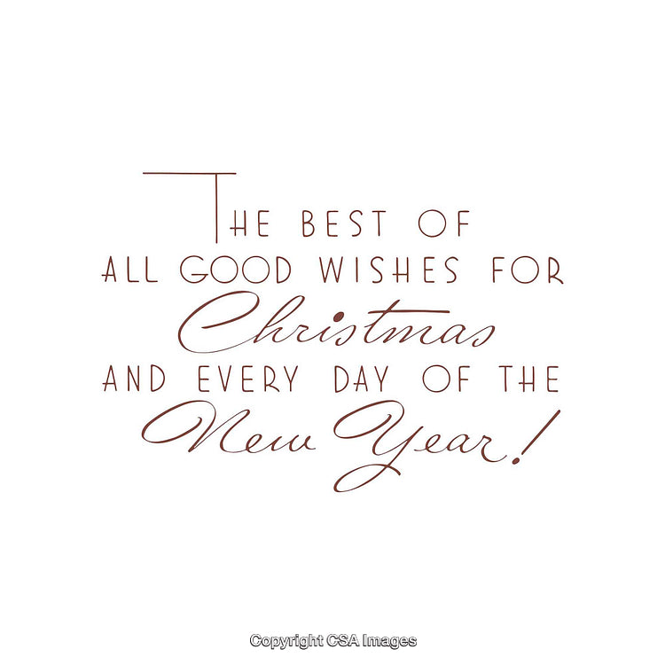 Elegant Christmas and New Year Typography With Warm Wishes and Greetings