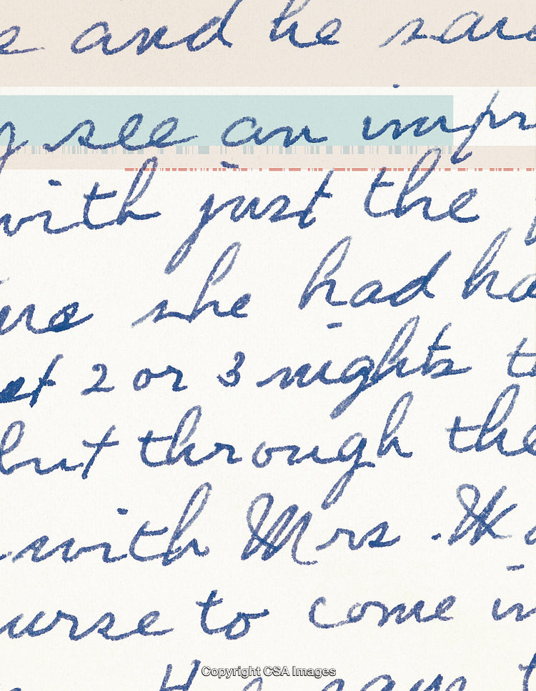 Elegant Handwritten Text in Blue Ink on Light White Paper Background