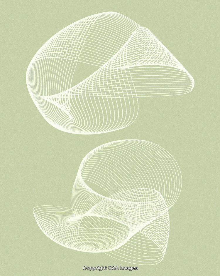 Abstract Mesh Design of Curves and Loops on Pastel Background