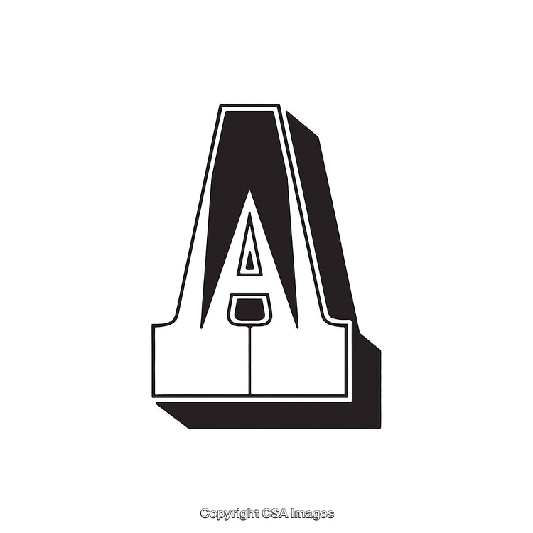 Stylized Illustration of the Letter A in a Bold Design