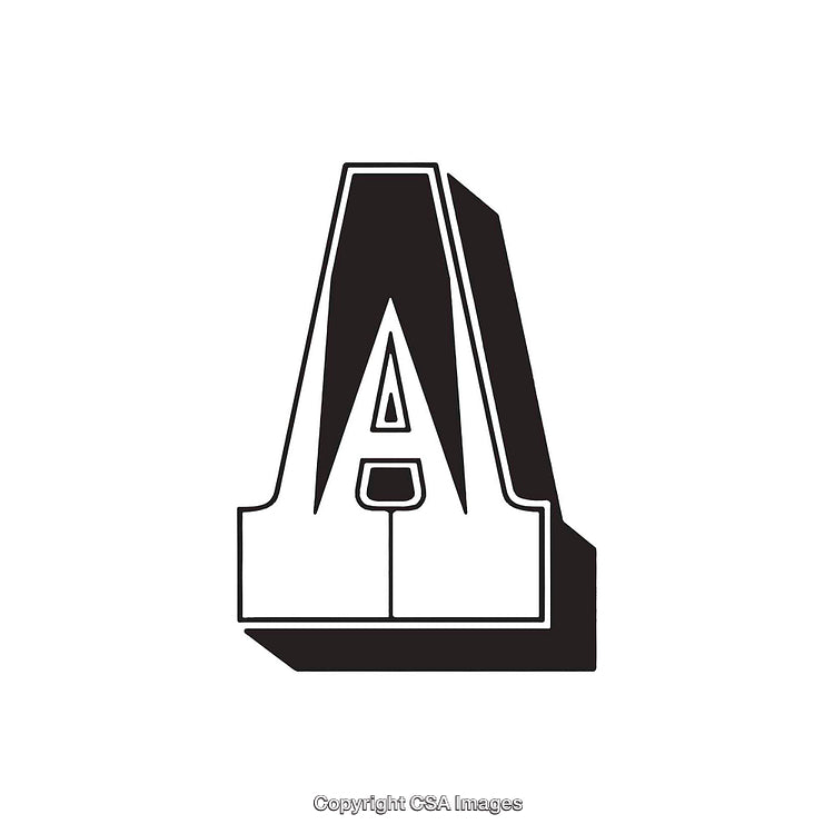 Stylized Illustration of the Letter A in a Bold Design