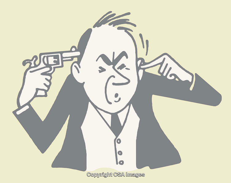 Illustration of Distress Depicted in a Cartoon Character Expression