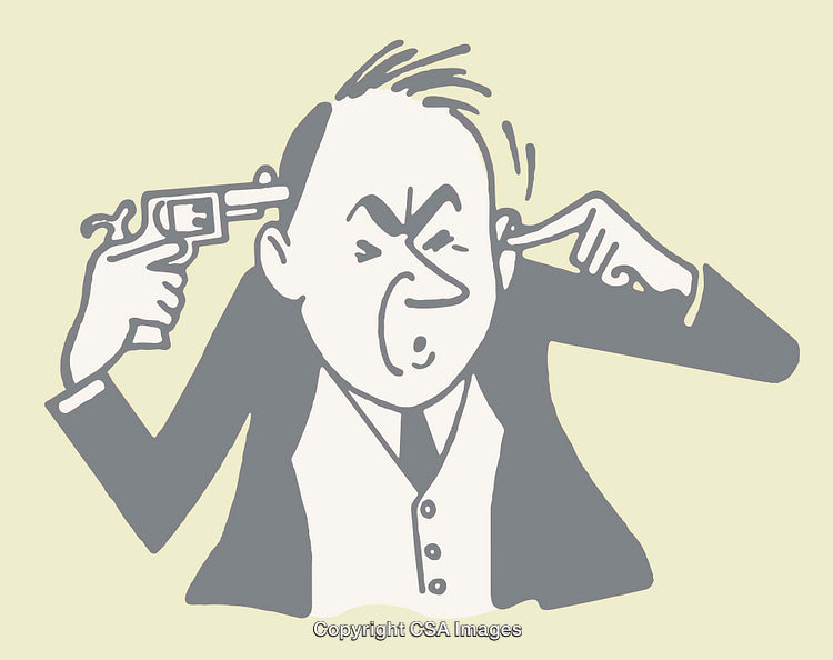 Illustration of Distress Depicted in a Cartoon Character Expression