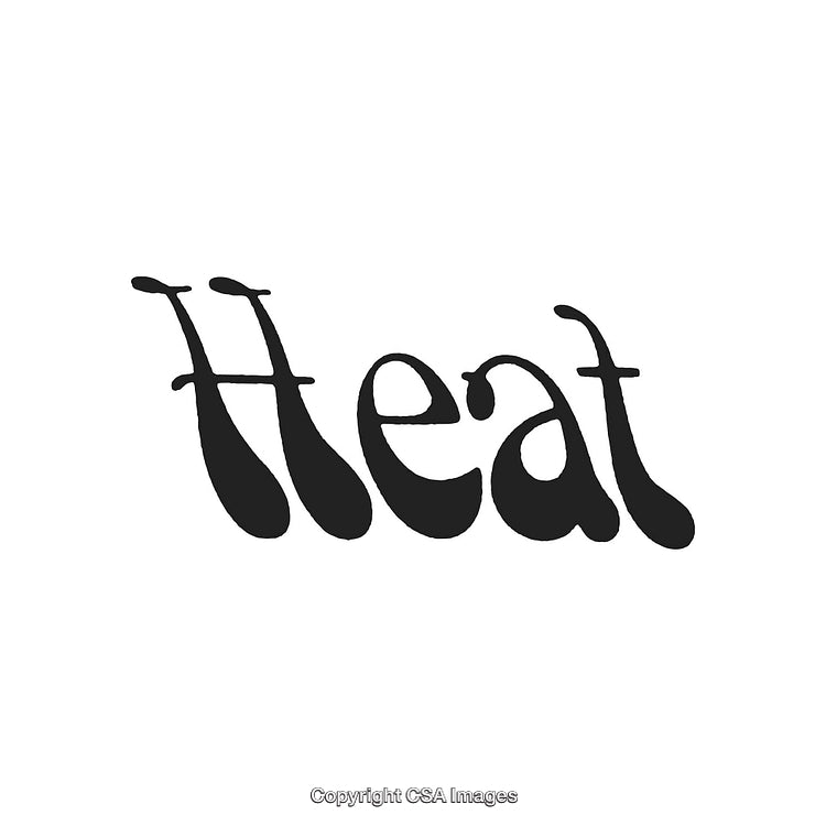 Stylized Heat Typography Artwork with Unique Dripping Letter Design