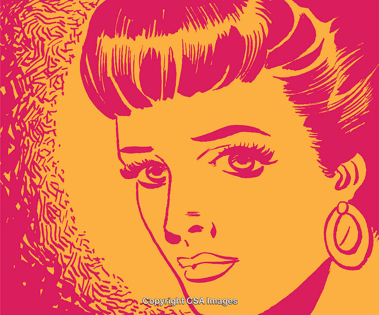 Pop Art Inspired Woman's Portrait with Bold Retro Style