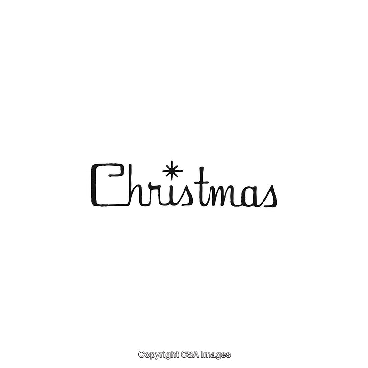 Elegant Hand-Drawn Christmas Typography Design on White Background