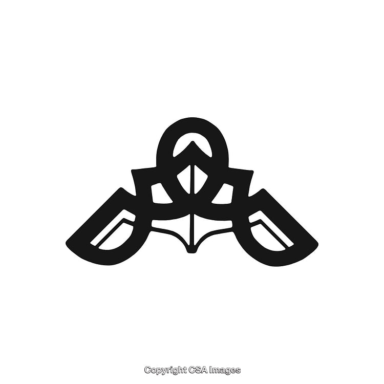 Ornamental Black and White Decorative Abstract Design Illustration