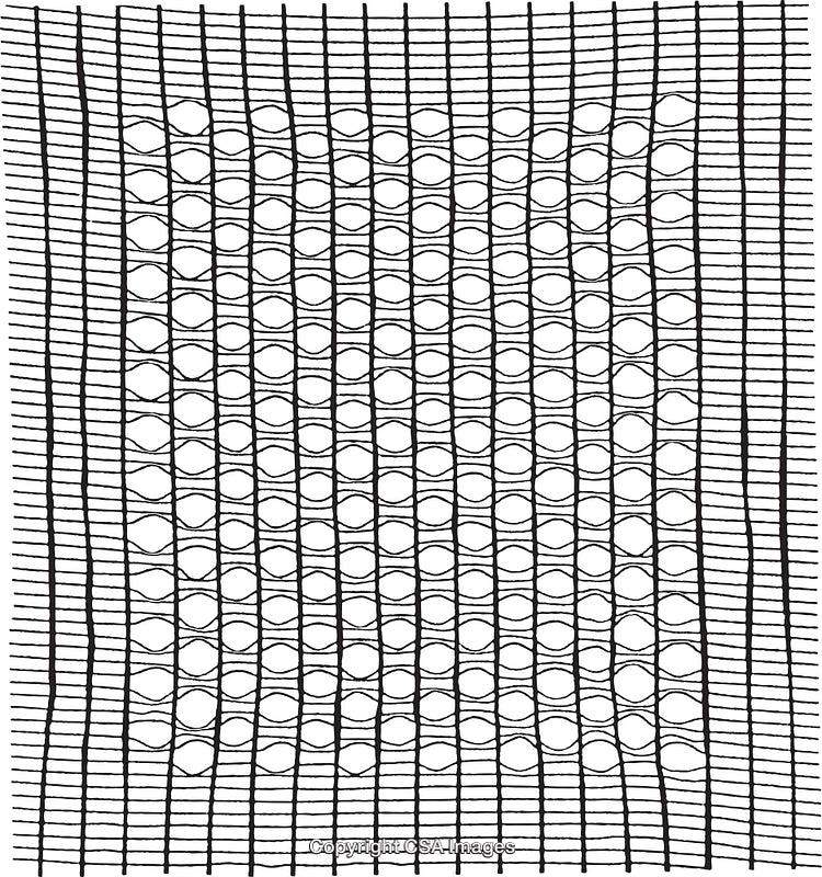 Black and White Patterned Design of Abstract Geometric Lines and Shapes