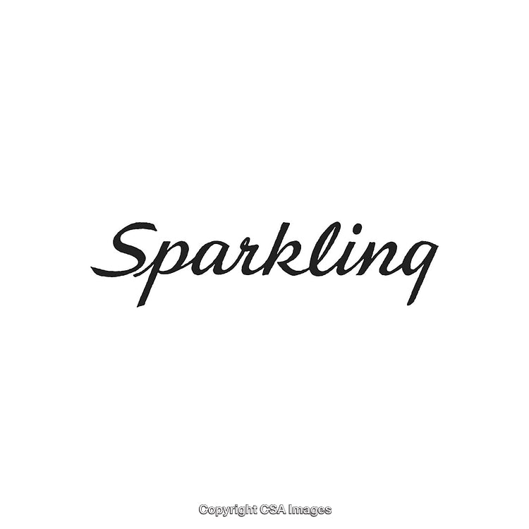 Elegant Sparkling Typography Design on a Minimalist White Background