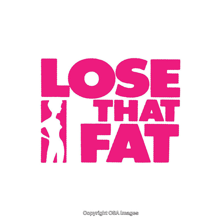 Motivational Pink Text Encourages Healthy Weight Loss and Fitness Goals