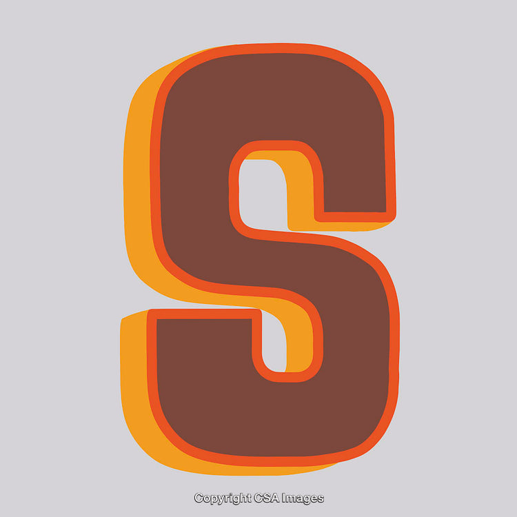 Bold and Vibrant Typography Featuring the Letter S in Retro Style