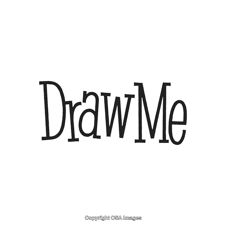 Stylized Typography Inscription with Curved Lettering on White Background