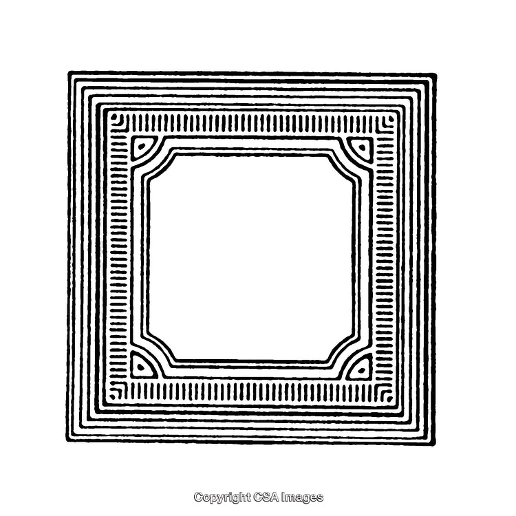 Intricate Black And White Border Design With Symmetrical Details And Perfect Symmetry