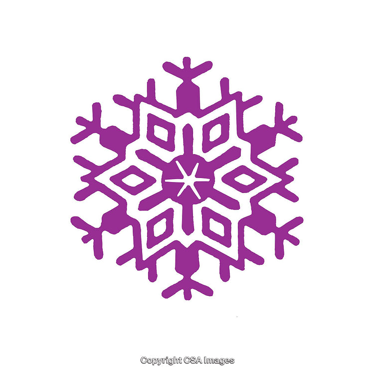 Intricate Purple Snowflake Design on a White Background