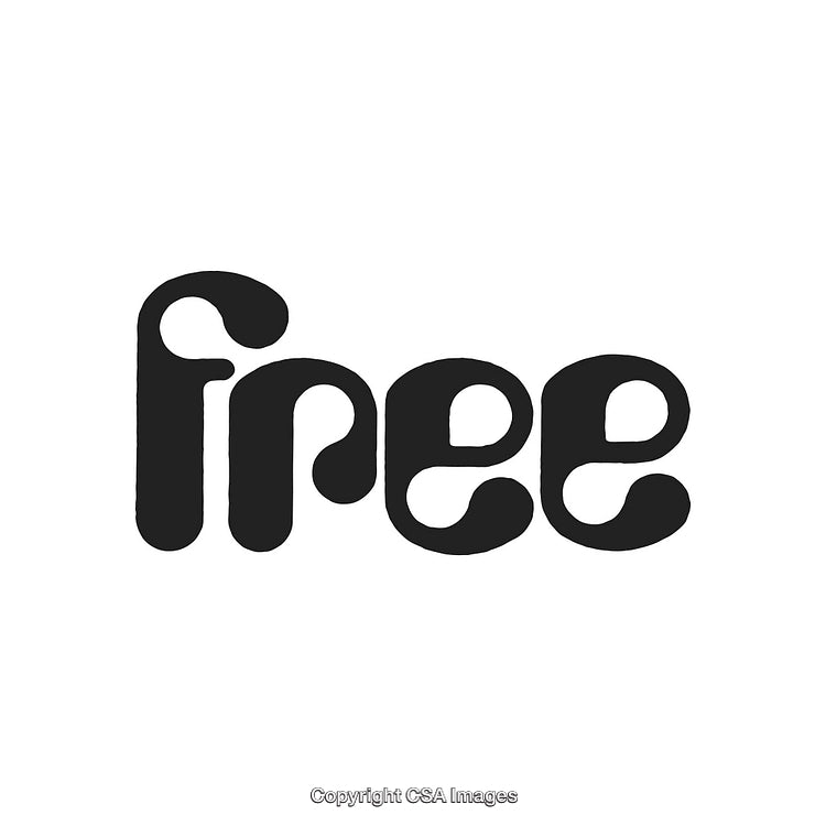 Playful Creative Typography Featuring the Word Free in Unique Stylized Letters