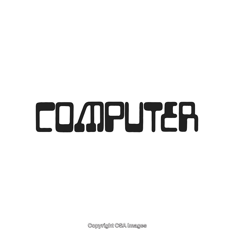 Modern Typography Concept Featuring the Word 'Computer' in a Unique Style