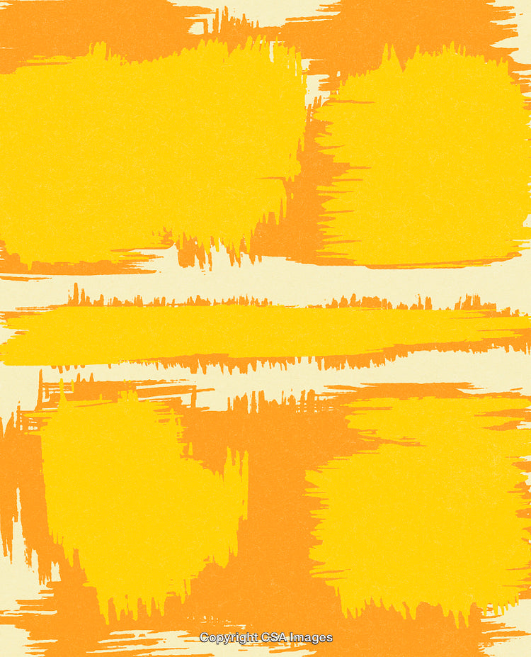 Bright Abstract Brushstroke Pattern in Yellow and Orange Hues